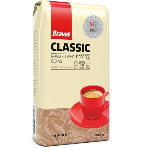 Bravos classic coffee beans 100% robusta - 1000g