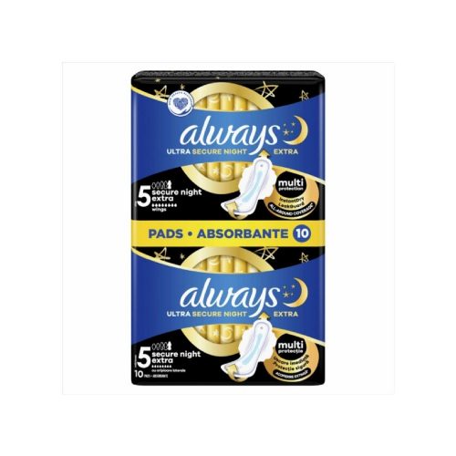 Always sanitary pads duo ultra secure night extra - 10 pcs