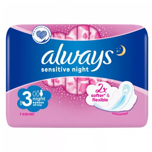 Always sanitary pads ultra sensitive night - 7 pcs