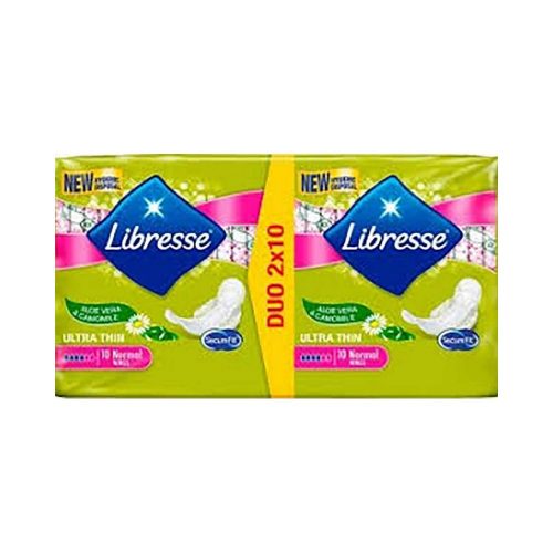 Libresse sanitary pads aloe&camomille ultra wings duo - 2x10 pcs