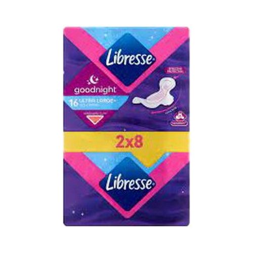 Libresse sanitary pads ultra goodnight large wings - 2x8 pcs