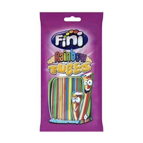 Fini Rainbow tubes strawberry flavored gum - 90g