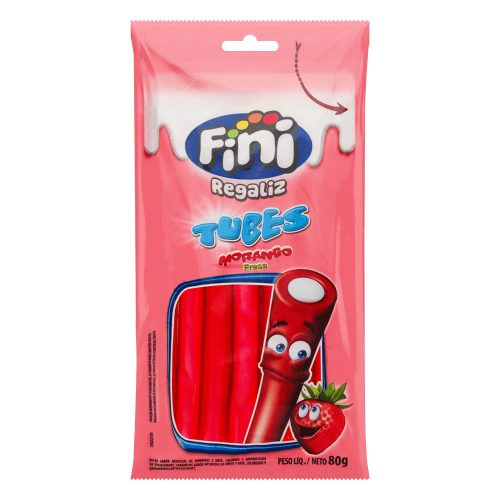 Fini Strawberry tubes strawberry-flavored gummy candy - 80g