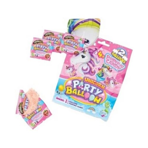 Johny Bee Unicorn Party with 2 balloons and bouncy candy - 128g