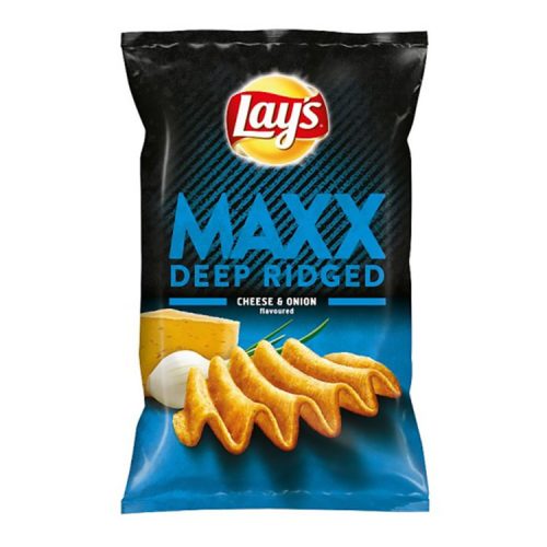 Lays Maxx ribbed cheese & spring onion chips - 55g