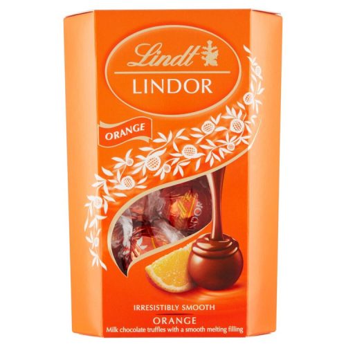 Lindor Orange orange milk chocolate balls in a gift box - 200g