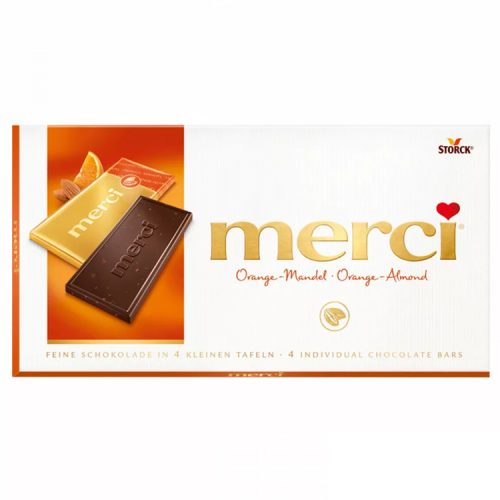 Merci Bar Chocolate Orange Almond - 100g