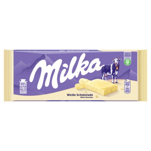 Milka white chocolate bar - 100g