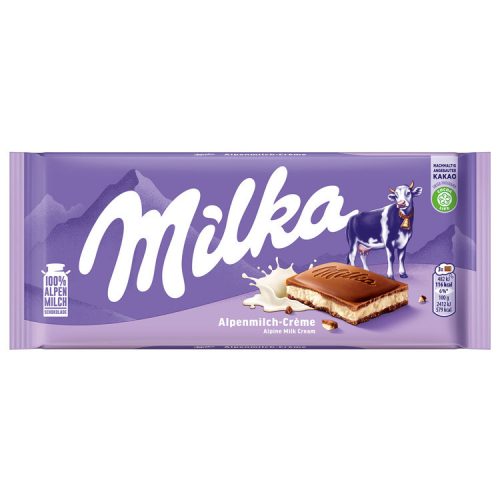 Milka milk chocolate bar filled with milk cream - 100g