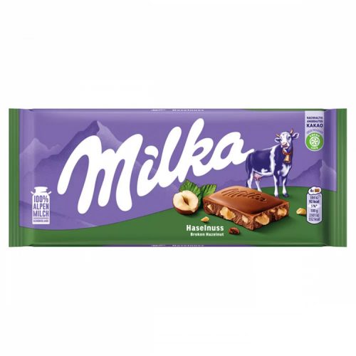 Milka bar chocolate with crushed hazelnuts - 100g