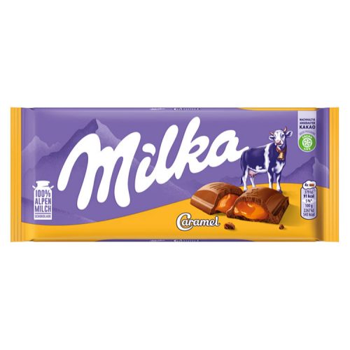 Milka triple caramel chocolate bar - 90g