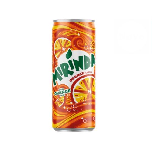 Mirinda orange canned carbonated soft drink - 330ml