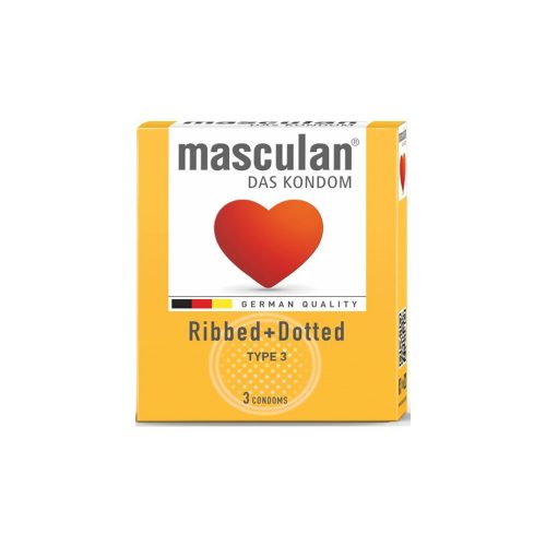 Masculin 3 rubber condoms ribbed - 3 pcs