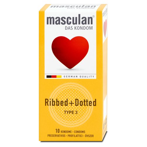 Masculin 3 rubber condoms ribbed - 10 pcs