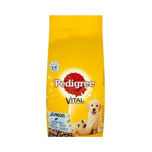 Pedigree pet food dry poultry junior medium - 15000g