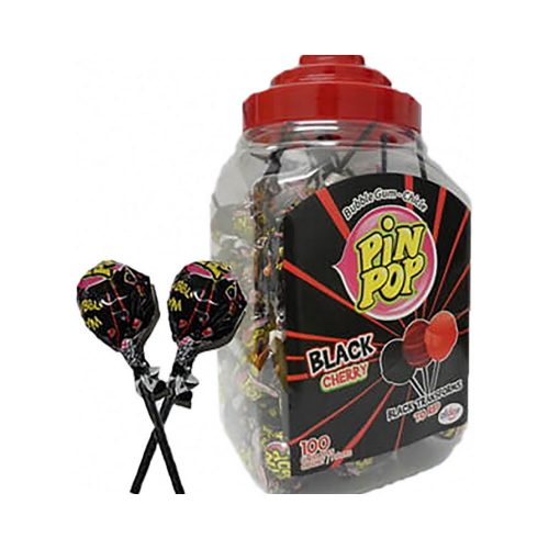 Pinpop lollipop black cherry - 100x18g