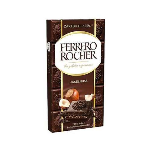 Ferrero Rocher hazelnut dark chocolate bar - 90g