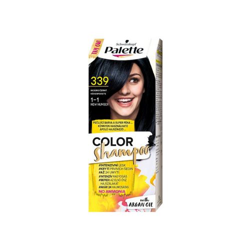 Palette coloring shampoo bluish black - 1pc