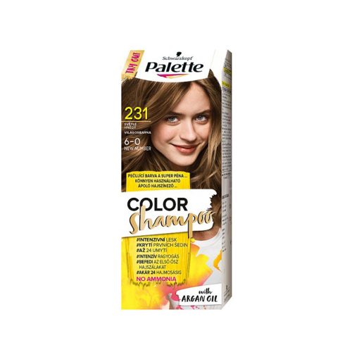 Palette shampoo coloring light brown - 1pc