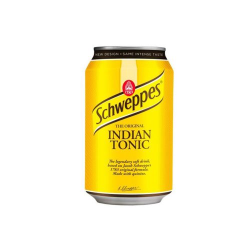 Schweppes Tonic canned carbonated soft drink - 330ml