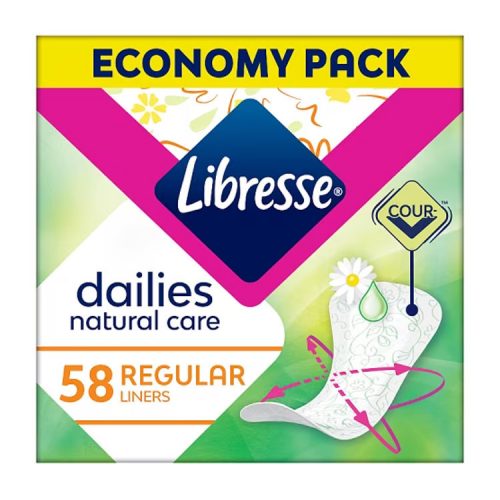 Libresse sanitary pads natural care normal economy pack - 58 pcs