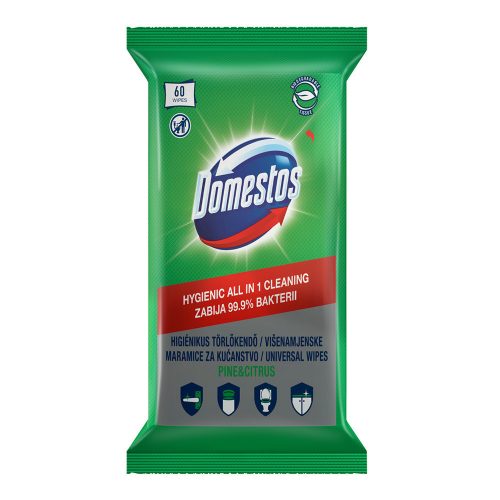 Domestos hygienic wipes pine&citrus - 60 pcs