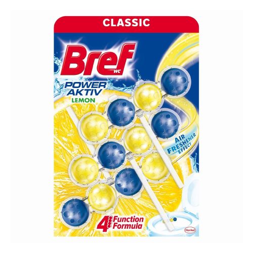 Bref Power Aktiv Juicy Lemon toilet freshener - 3x50g