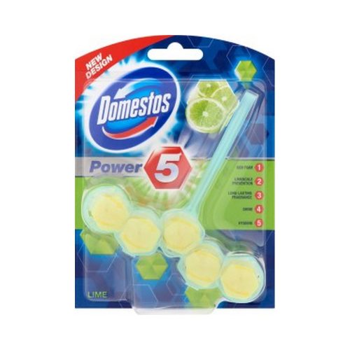 Domestos Power5 toilet refresher block with lime scent - 55g