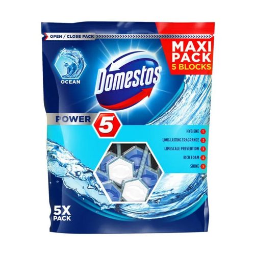 Domestos Power5 toilet rod ocean - 5x55g