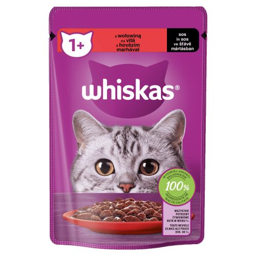 Whiskas in a bag with beef flavor - 85g