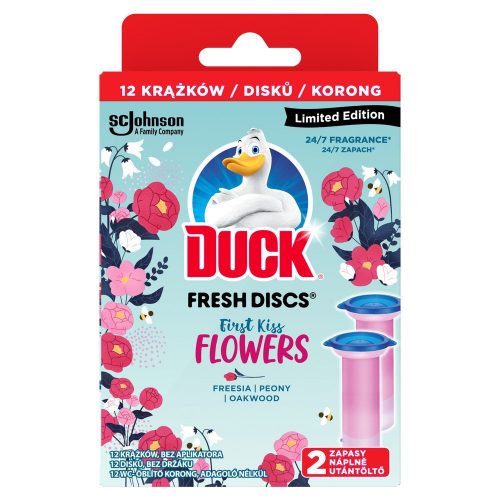 Duck toilet flush refill first kiss flowers - 2x36ml