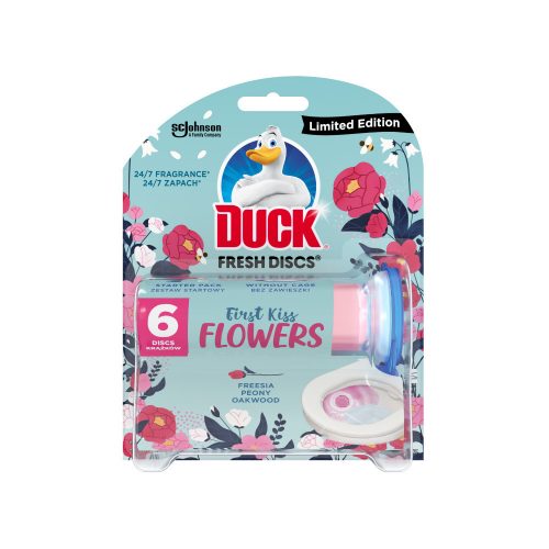 Duck toilet flushing disc first kiss flowers - 36ml