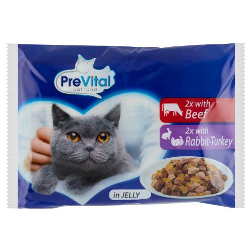 Prevital pouch wet cat food mixed-jelly - 4x100g