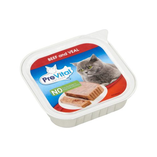 Prevital wet cat food in pouches beef - 100g