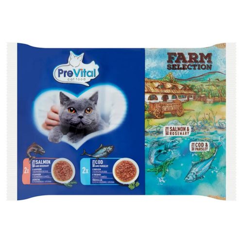 Prevital wet cat food farm fish - 4x85 - 340g