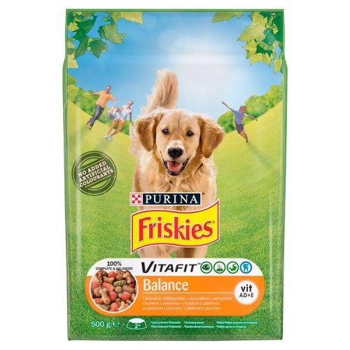 Friskies balance dry dog food with chicken and vegetables - 500g