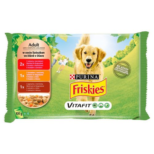 Friskies sauce selection wet dog food - 4x100g