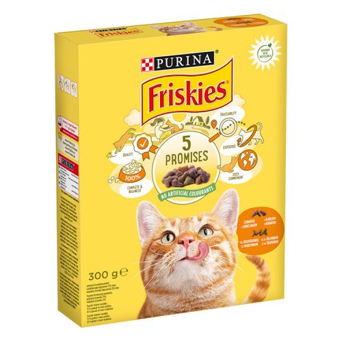 Friskies dry cat food with chicken and added vegetables - 300g