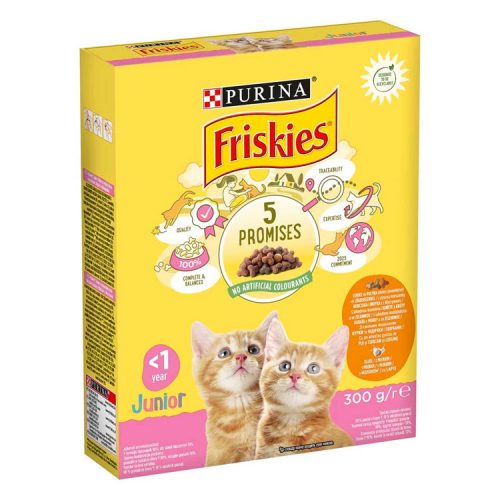 Friskies chicken/milk and added vegetables dry cat food - 300g