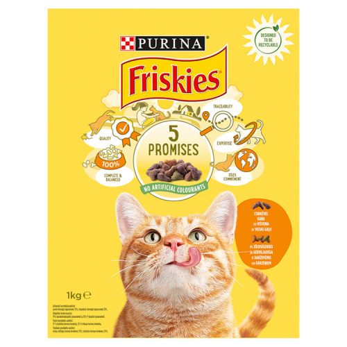 Friskies chicken with added vegetables dry cat - 1kg