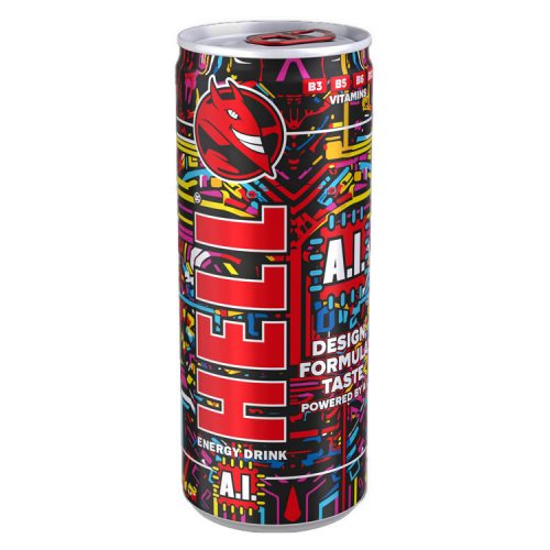 HELL A.I. red fruit energy drink in a box - 250ml