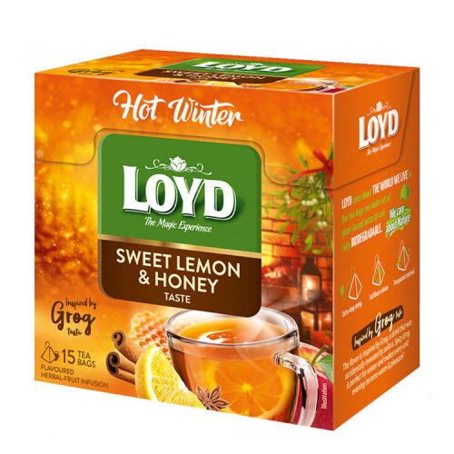 Loyd pyramid HOT WINTER tea lemon-honey (grog) - 40g