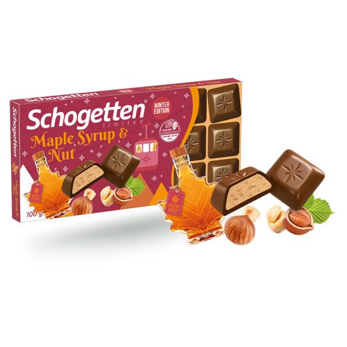 Schogetten Winter milk chocolate with maple syrup and hazelnuts - 100g