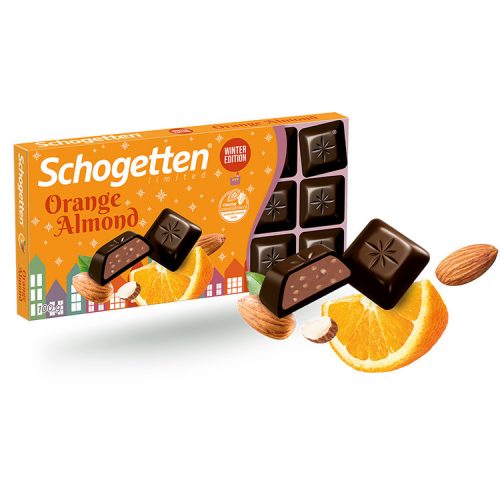 Schogetten Winter dark chocolate orange and almond - 100g